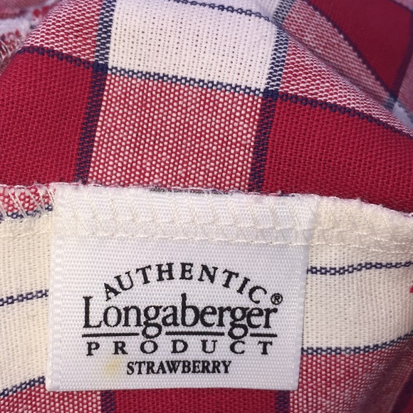 Longaberger 2001 All American Collection Strawberry Basket with Fabric L… - Picture 11 of 14